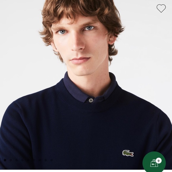 Lacoste Other - Lacoste Men's Organic Cotton Crew Neck Sweater M Black Embroidered Crocodile